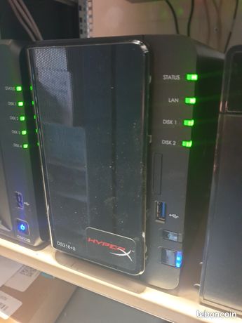 NAS Synology DS216+II + 8 Go RAM + 2×4 To WD Red