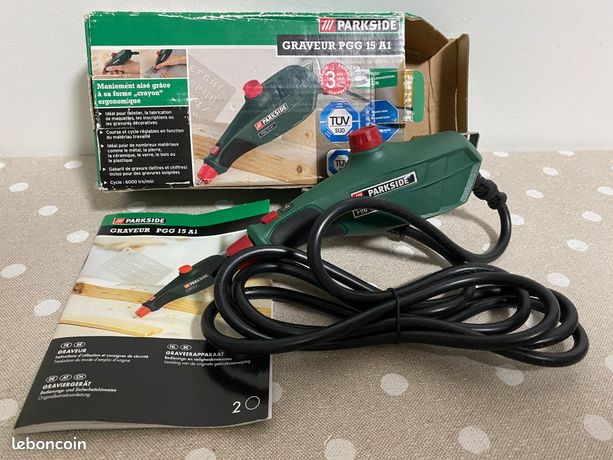 NEUF graveur sur bois métal pierre céramique verre et plastique Parkside PGG15 à petit prix