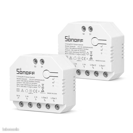 Neuf - Interrupteur Volet Roulant Connecté WiFi Smart Switch avec Surveillance de l'Energie, Moteur mode, Compatible avec Alexa / Google Home / Siri, (2-Pack)