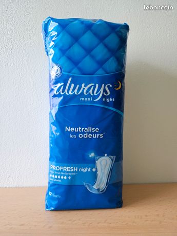 de 12 serviettes Always Maxi Night "Profresh Night"