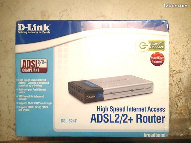 Routeur Adsl2/2+ D-link DSL-524T