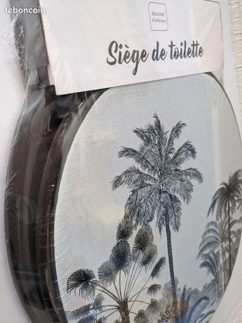 🍂☔Neuf/ Siege de toilette en bois compatible avec toutes les cuvettes WC kit de fixation inclu- Abattant WC Imprimé 37cm x 47cm