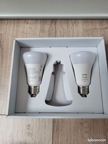 Neuves - 2 ampoules Philips HUE E27 White and color 1100 lumens