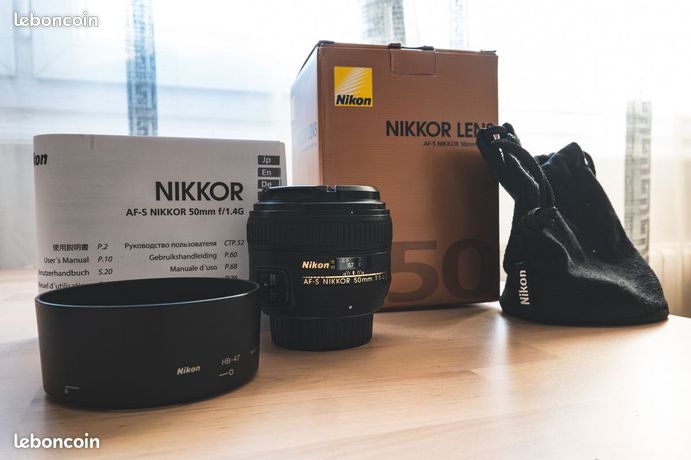 Nikon AF-S 50 1.4 G ED dans sa boîte