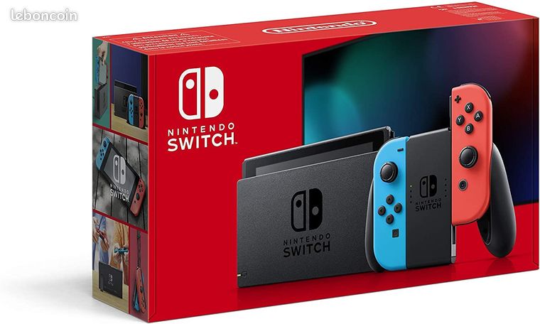 Nintendo switch complete avec console + manette + support tv + 2 dragon