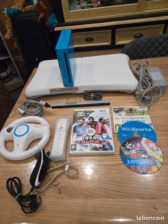 Nintendo wii bleu turquoise + balance wii fit