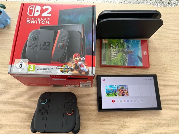 Nintendo Switch 2 avec Mario Kart et Zelda