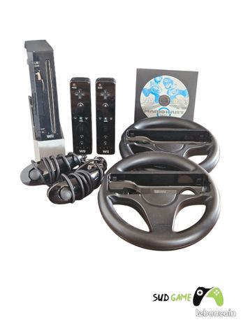 Nintendo Wii noir # Pack Mario Kart pour 2 personnes