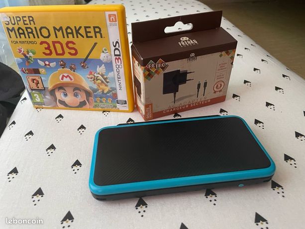 NITENDO 2 DS XL+ jeux MARIO KART 7 SUPER MARIO MAKER NEW SUPER MARIO BROS 2 avec chargeur de DS