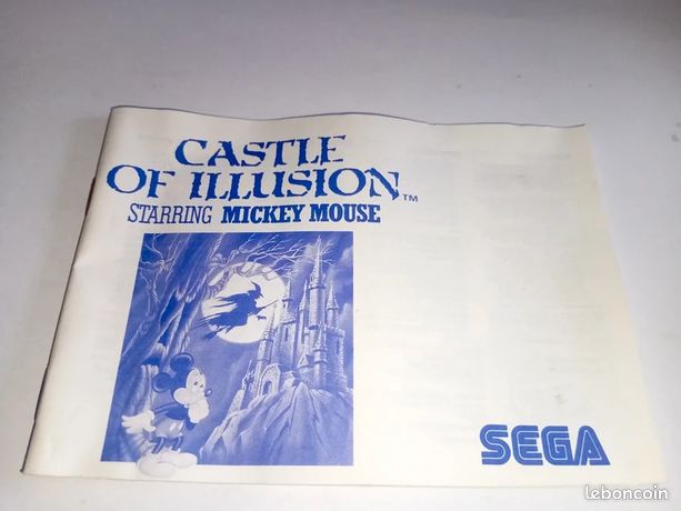 Notice castle of illusion mickey mouse sega master system