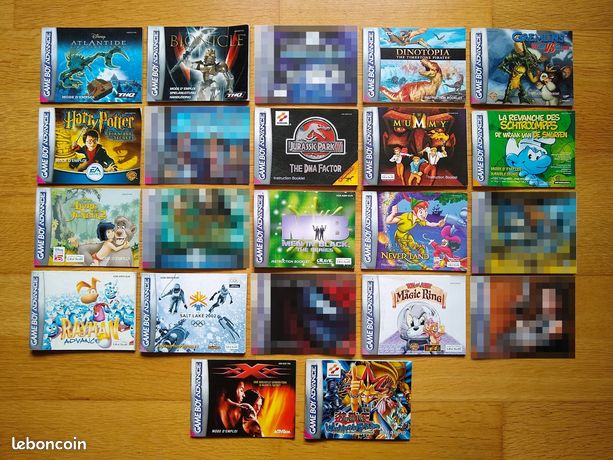 Notices Nintendo Game Boy Advance (GBA)