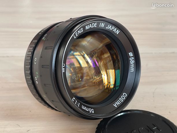 Objectif Cosina Tomioka 55mm f/1.2 MC - Ultra lumineux - Comme neuf