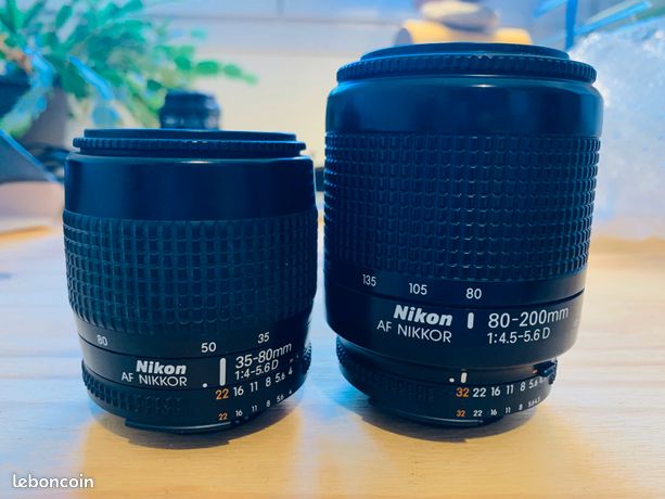 Objectif Nikon AF NIKKOR 35-80 et 80-200 mm