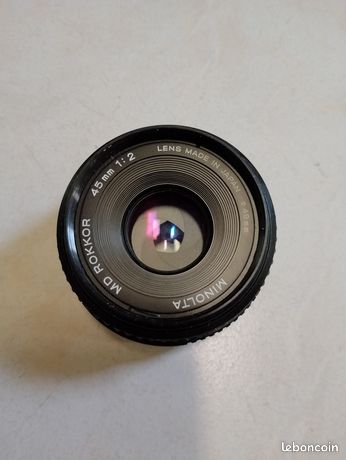Objectif photo Minolta Rokkor 45mm 12 Monture Minolta - Argentique