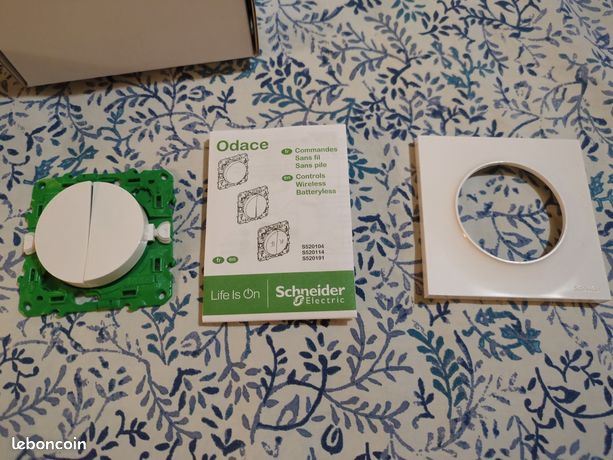 Odace interrupteur sans fil sans pile double