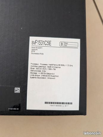 Ordi portable SONY VAIO