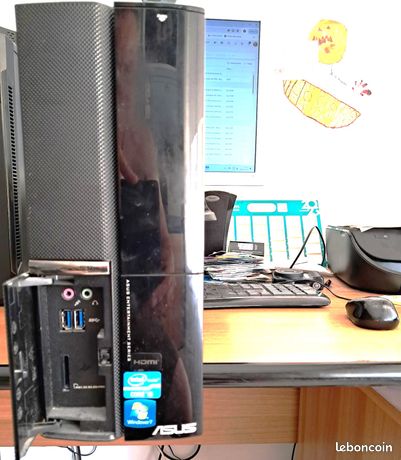 Ordinateur+écran Asus super puissant 99 processeur intel dual core G620 260GHZ ram 2GB DDR3 DDHDD1TB DVDR W24X amplificateur wifi de 20à 150 suivant ce que vous choisissez