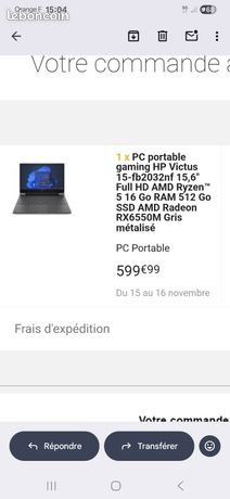 Ordinateur portable HP Victus Gaming
