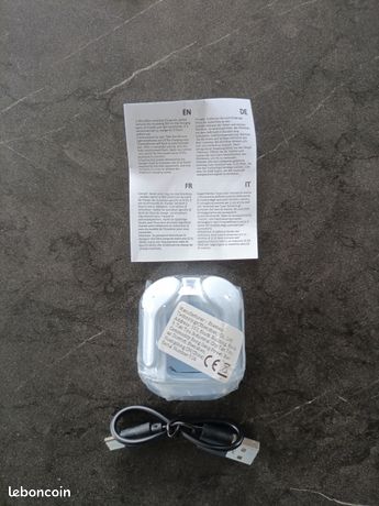 Oreillettes bluetooth bleu