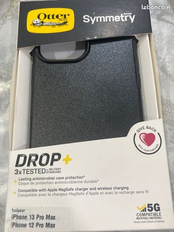 OtterBox Symmetry Coque iPhone 13 Pro Max /12 Pro Max Coque arrière Rigide Anti-Chocs Noir