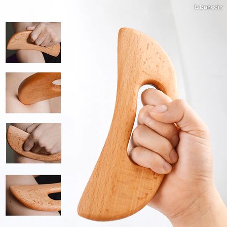 Outil de massage en bois naturel Gua Sha
