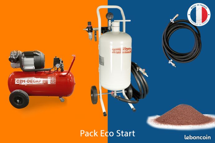 Pack aerogommeuse et compresseur neuf