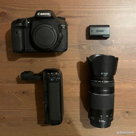 Pack CANON 7D + GRIP BG-E7 + EF 75-300mm