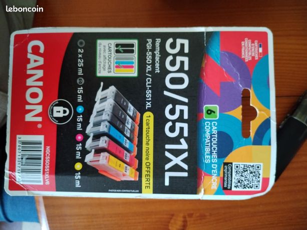 Pack cartouches compatibles Canon 550/551 XL