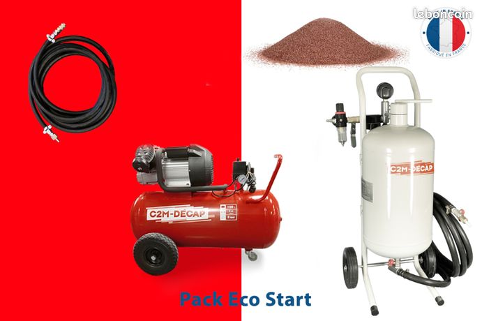 Pack de décapage avec aerogommeuse et compresseur
