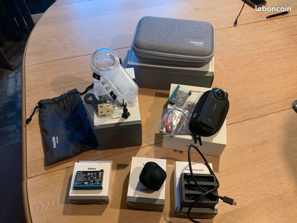 Pack endurance Insta 360 X4 + invisible dive case+ Accessoires