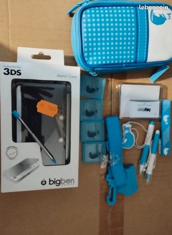 Pack house pochette chat bleu metal case noire et accessoires