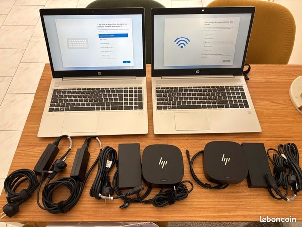 Pack HP ProBook 450 G6 + HP ProBook 455 G7 + 2 Dock HP G5