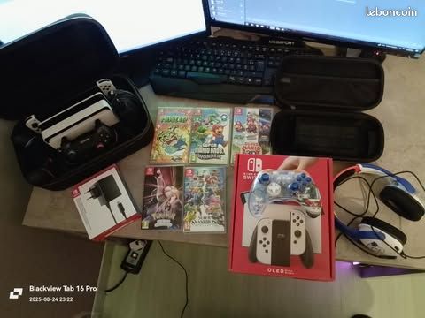 Pack Nintendo Switch OLED + Accessoires + Jeux