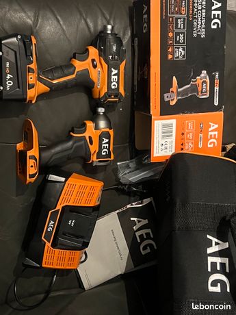 Pack visseuse à choc AEG BSS180P et BSS18SLBL2