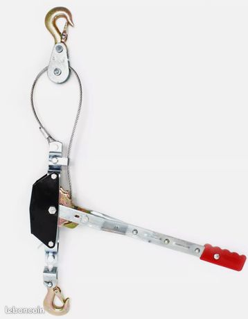 Palan manuel 2000kg 22m 2 transmission 2 crochet treuil de traction gratuite