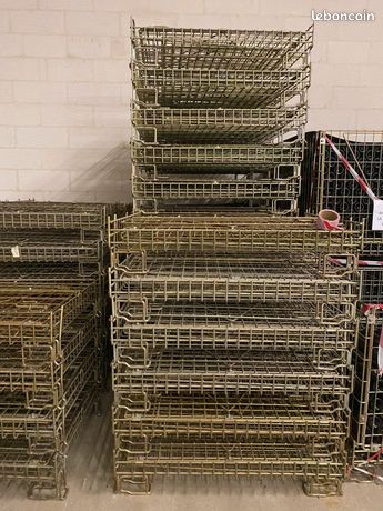 Palox métalliques / conteneurs métalliques / caisses-palettes grillagées