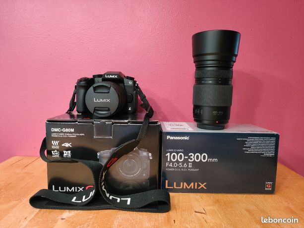 Panasonic Lumix g80 objectif 12/60 + 100/300