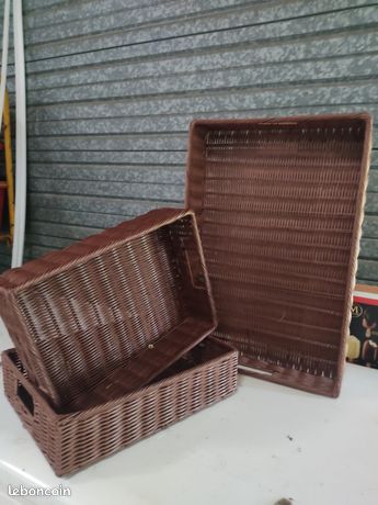 Panier en polypropylène coloris chocolat