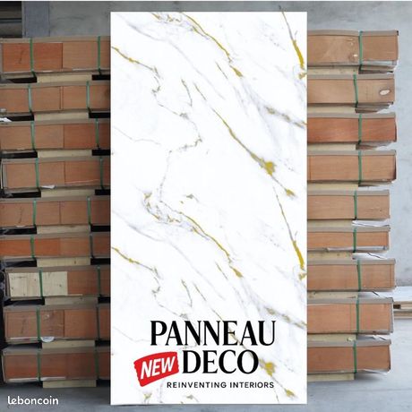 Panneau pvc effet marbre / Haute brillance / Étanche / Anti feu