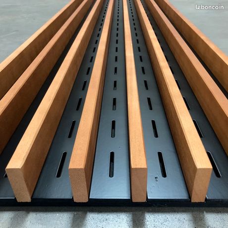Panneaux spigoline acoustic bois massif et contreplaqué - 600 x 70 - L=2.4m