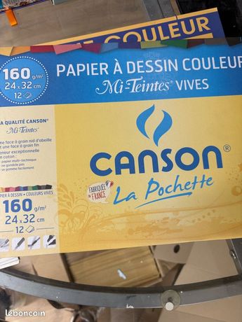 Papier à dessin couleur Canson