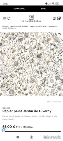 Papier peint caselio Giverny fleur