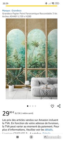 Papier peint panoramique paysage colonnes