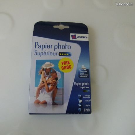 Papier photo brillant "Avery" pour imprimantes