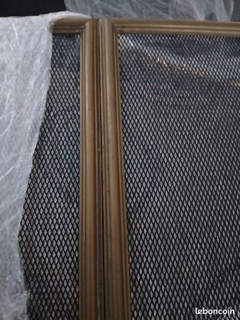 Parefeu - finition laiton ht 40 cm