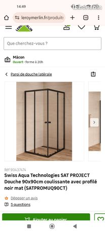 Paroi de douche d'angle