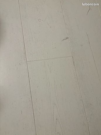 Parquet stratifié quickstep bois peint blanc