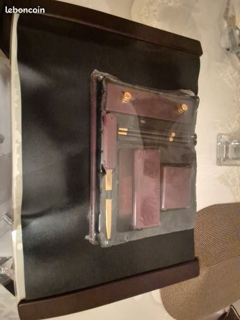 Parure de bureau en bois naturel