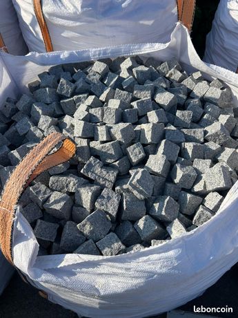 Pave granite jaune et gris
