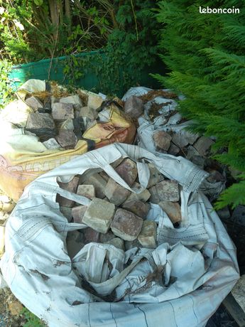 Pavès de rue 15x15 gris et rouge 12 metres carrès